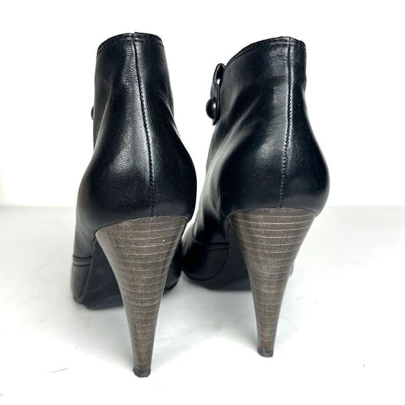COACH Aliza Black Leather Ankle Booties High Heels size US 7 - Picture 8 of 16